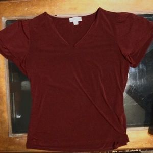 Calvin Klein ruffle sleeve top